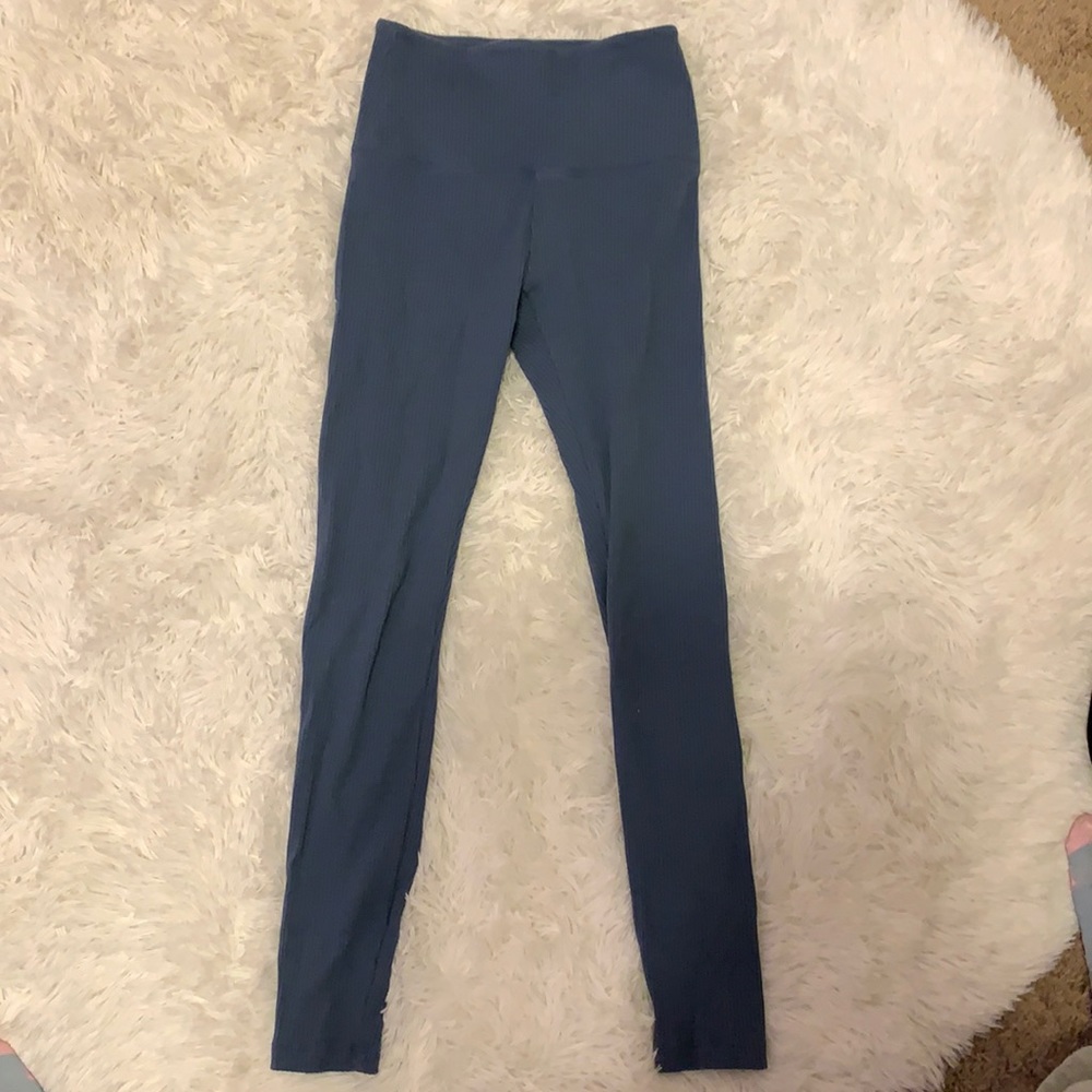 PINK yoga ribbed leggings black & blue